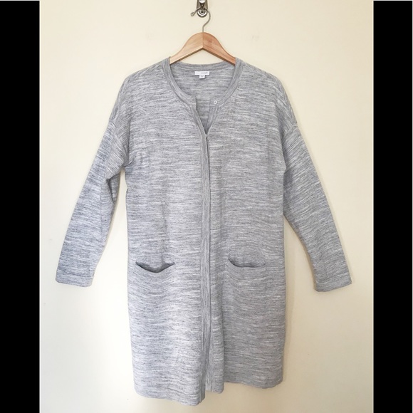 J. Jill Sweaters | J Jill Pure Jill Long Snap Cardigan Sweater Gray M | Poshmark